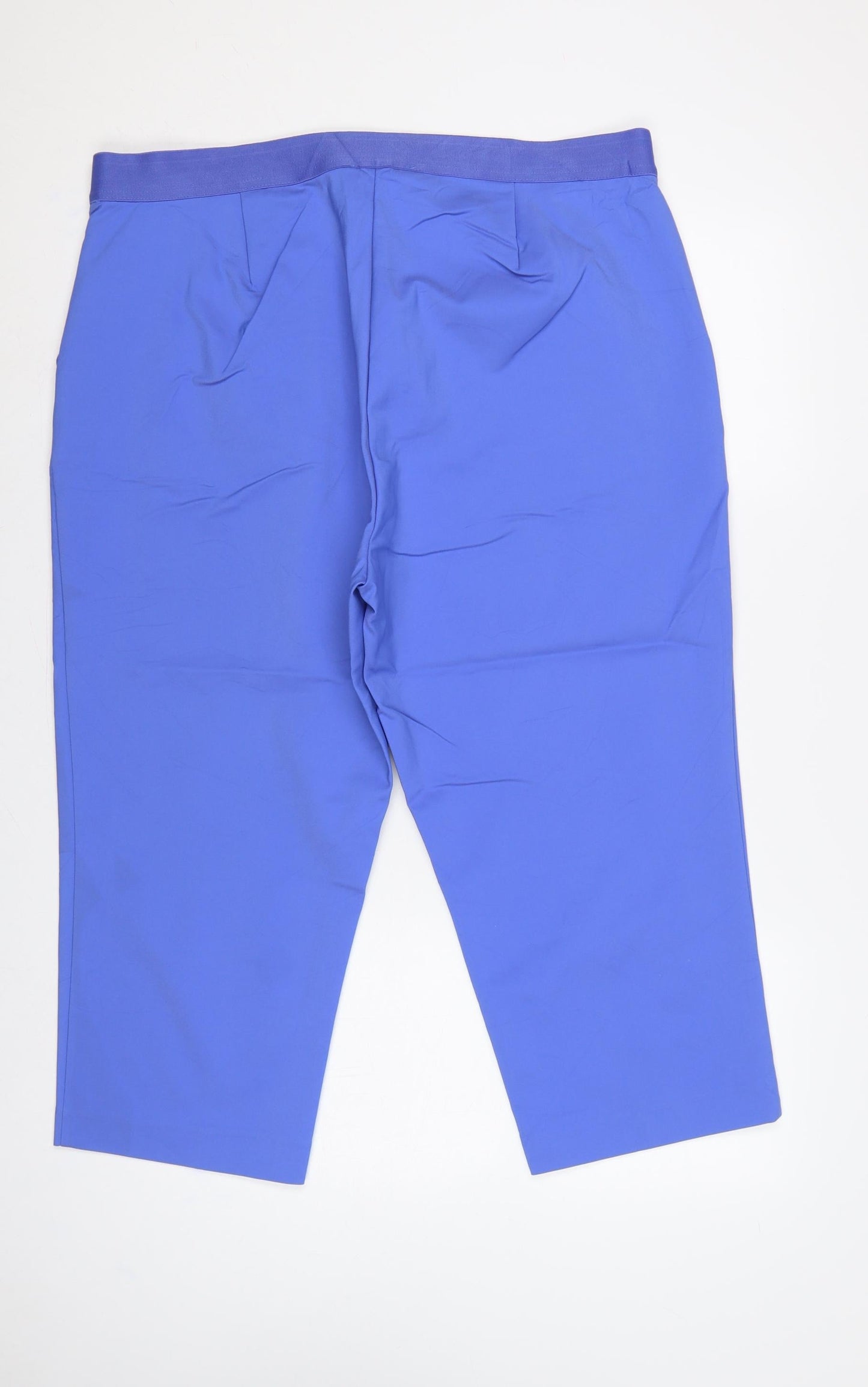Marks & Spencer Women’s Blue Size 20 Regular Stretch Straight Trousers