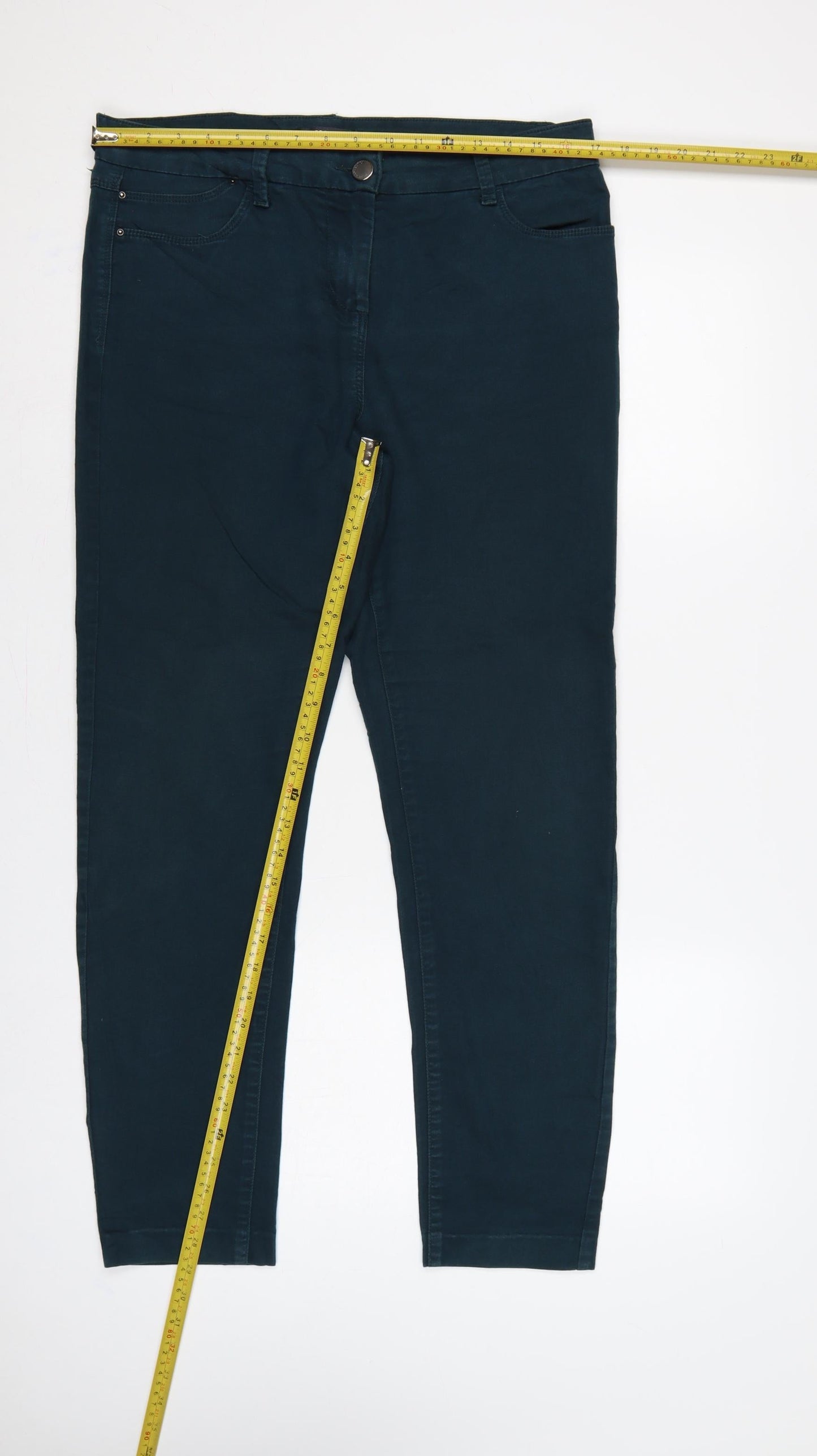 Marks & Spencer Women’s Dark Petrol UK 14 Long Slim Stretch Jeggings