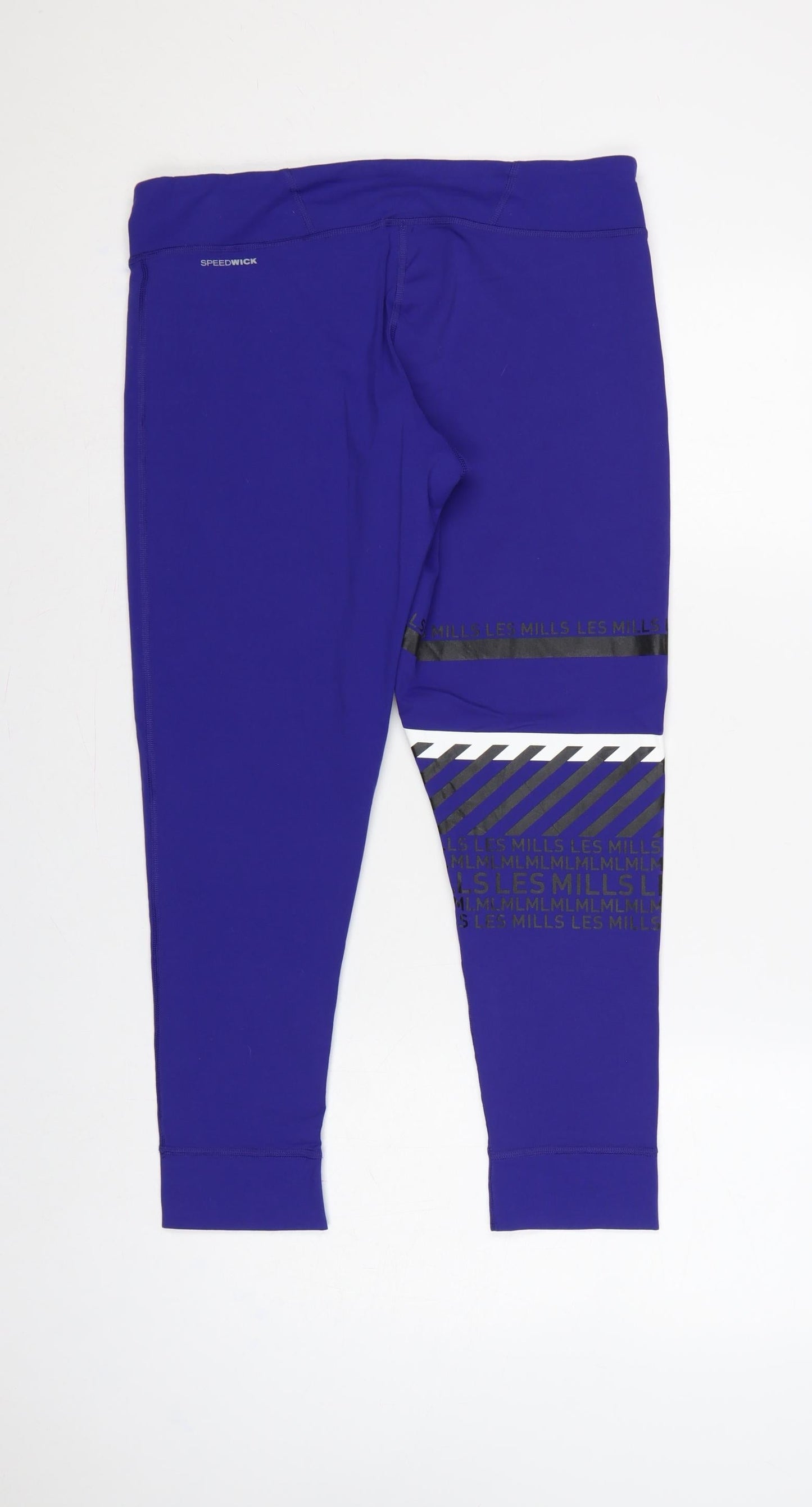 Reebok Women Purple L Les Mills Speedwick Gym Training Leggings