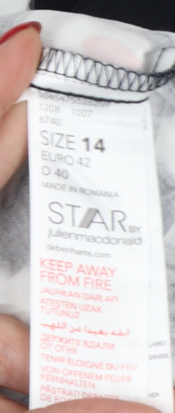 STAR Julien Macdonald Women’s Multicolour Animal Print Trousers UK 14