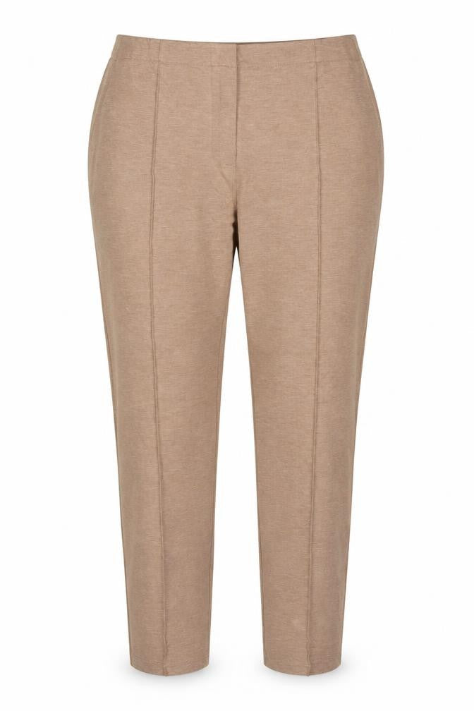 Marks & Spencer Women Beige UK 20 Tapered Smart Trousers