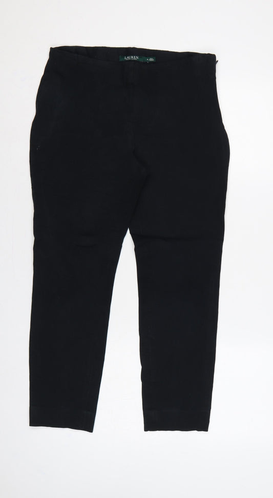 Lauren Ralph Lauren Women Black Size 8 Tailored Straight Trousers