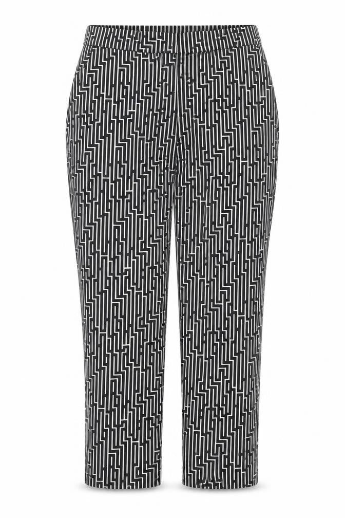 GP & J Baker x H&M Women’s Black White Geometric Tapered Trousers UK 12