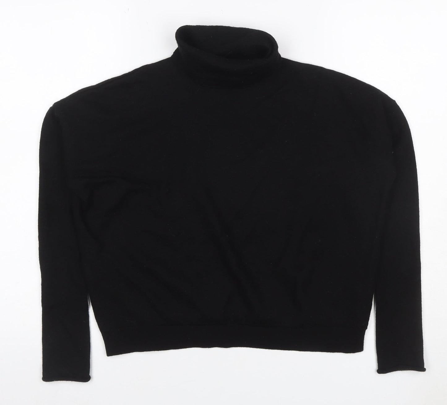 COS Women’s Black Cashmere Roll Neck Pullover Jumper Size L