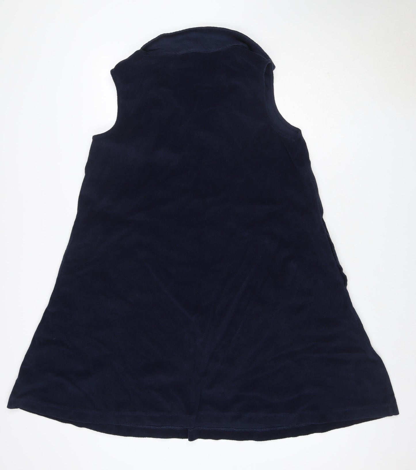 Seasalt Cornwall Women Blue UK 14 Fit & Flare Velvet Knee Dress Bow