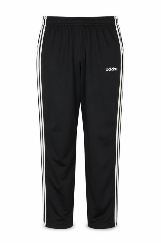 Adidas Teens Black L 3 Stripe Tapered Track Pants Joggers