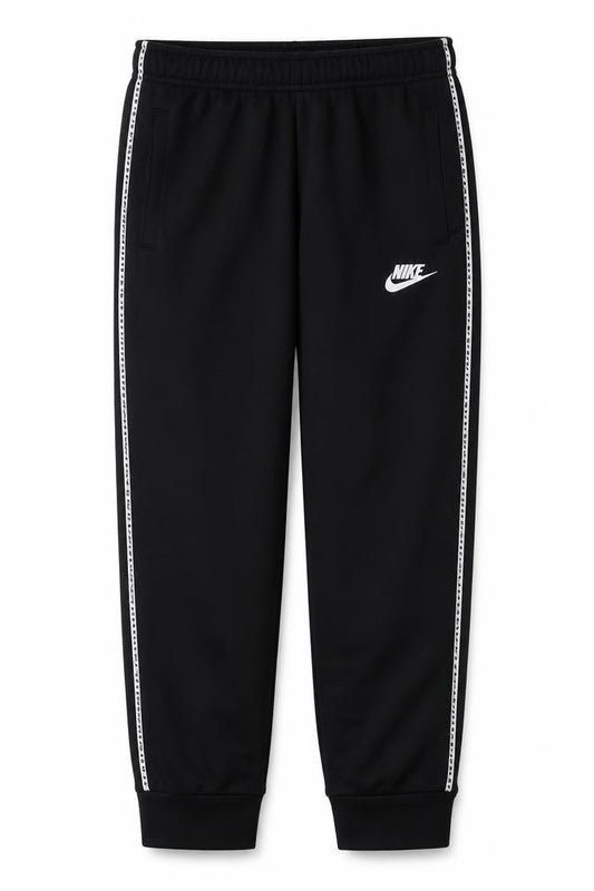 Nike Boys Black 12-13 Years Jogger Track Pants Logo Tape Pockets