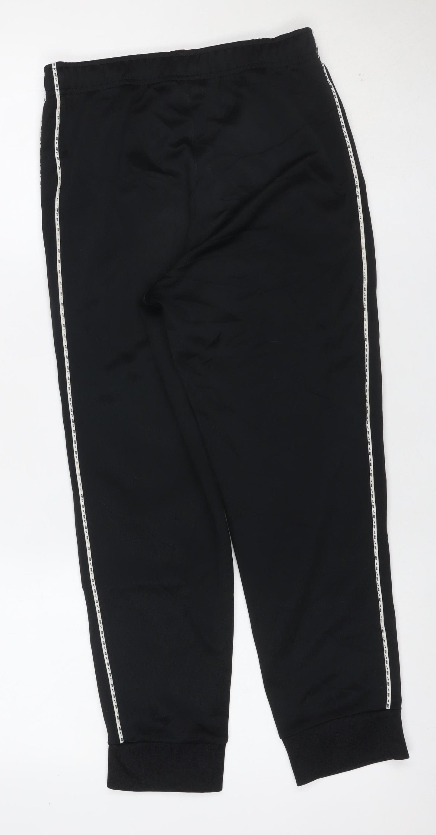 Nike Boys Black 12-13 Years Jogger Track Pants Logo Tape Pockets