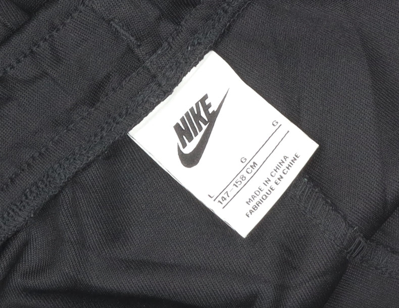 Nike Boys Black 12-13 Years Jogger Track Pants Logo Tape Pockets