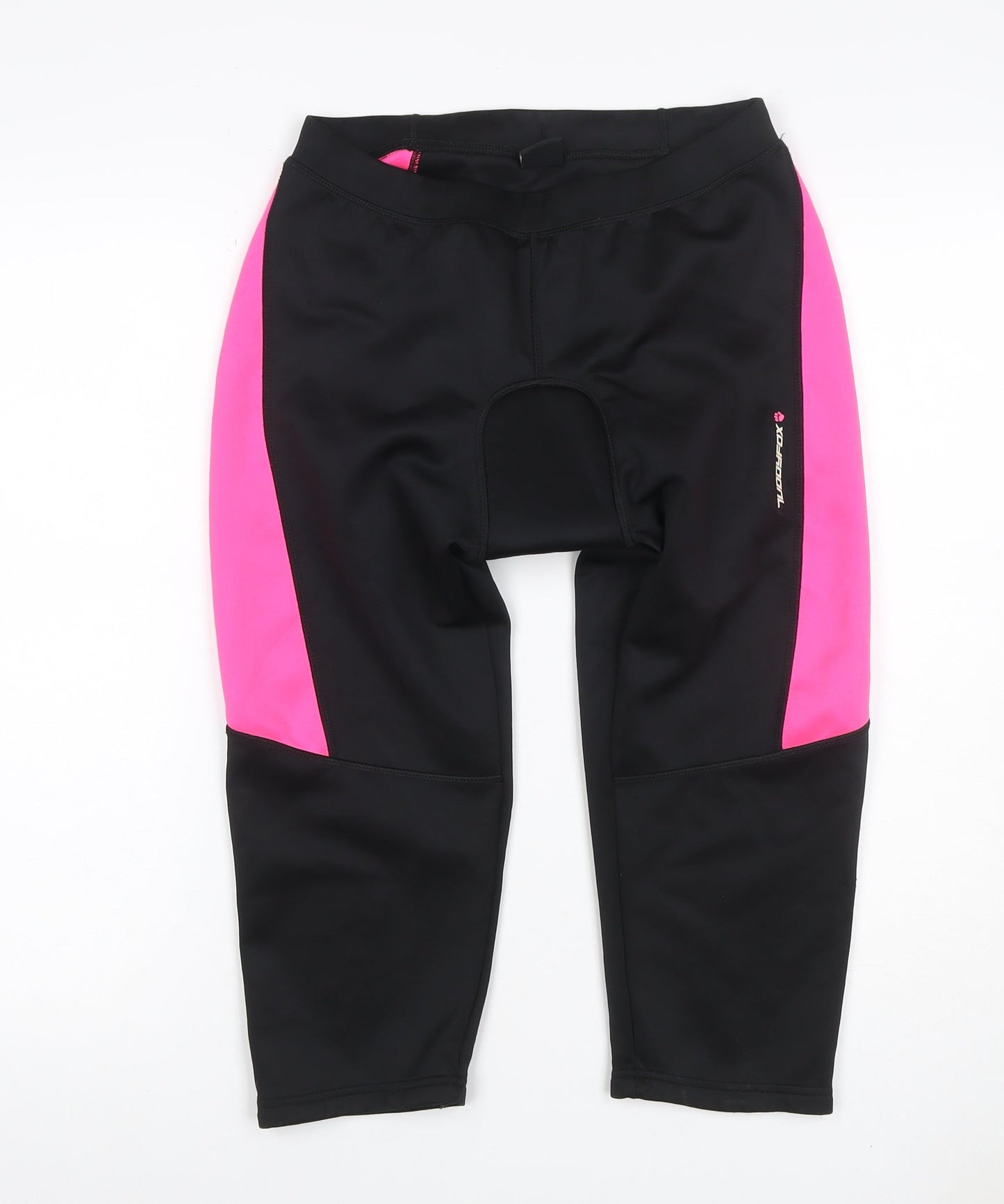 Muddyfox Women’s Black Pink Size 16 Cropped Padded Cycling Leggings