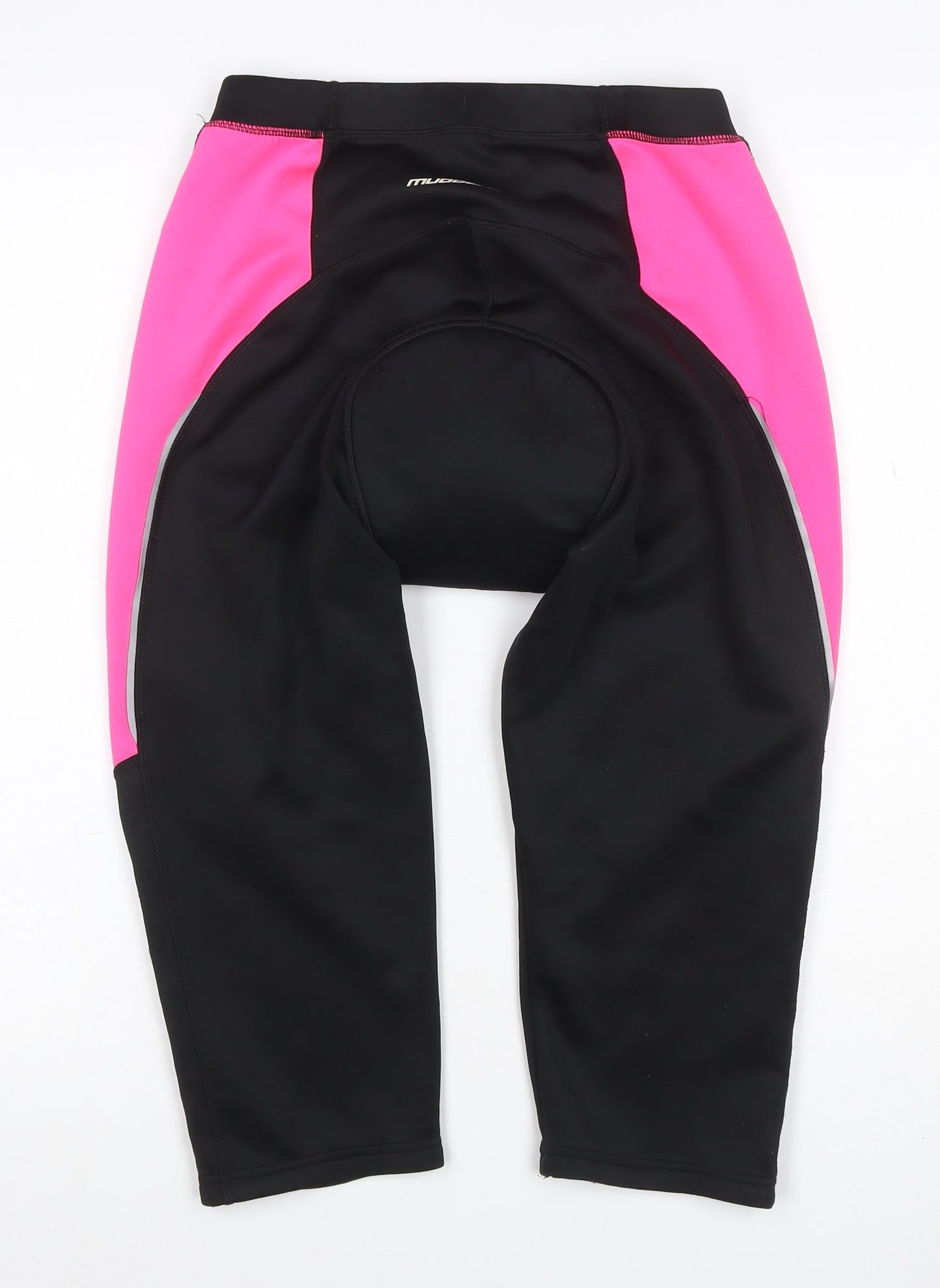Muddyfox Women’s Black Pink Size 16 Cropped Padded Cycling Leggings