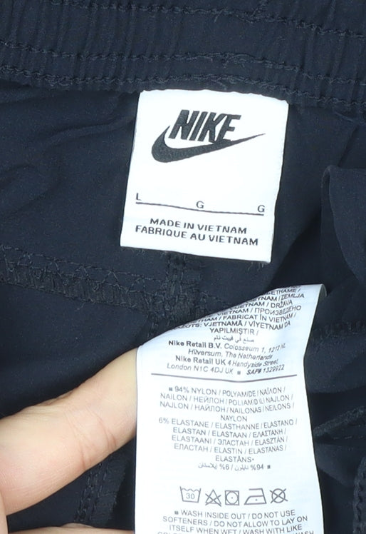 Nike Men’s Black L Air Max Jogger Track Pants Drawstring Zip Pockets