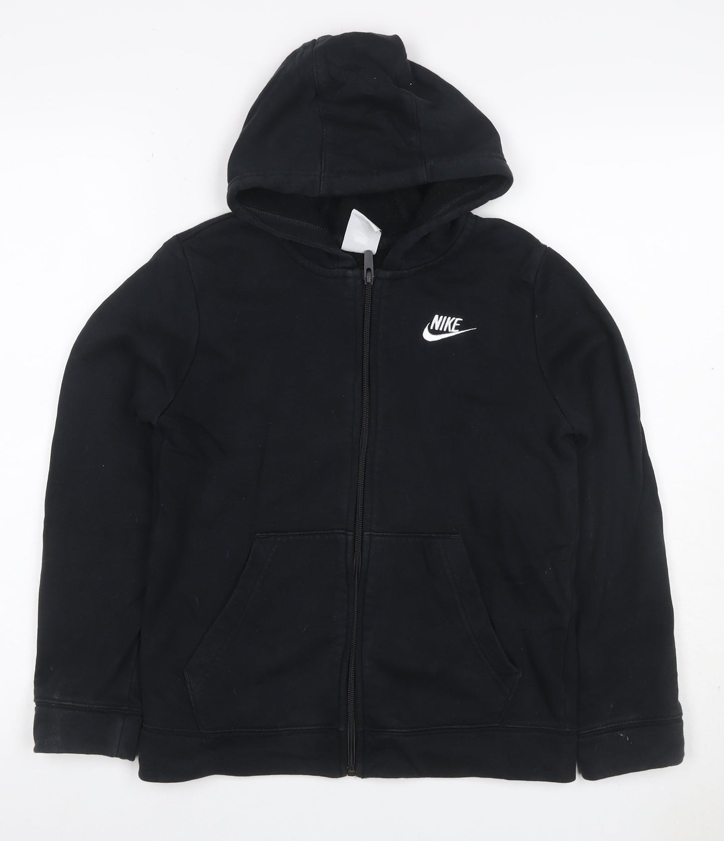 Nike Unisex Kids Black M 137-147cm Full Zip Logo Fleece Hoodie