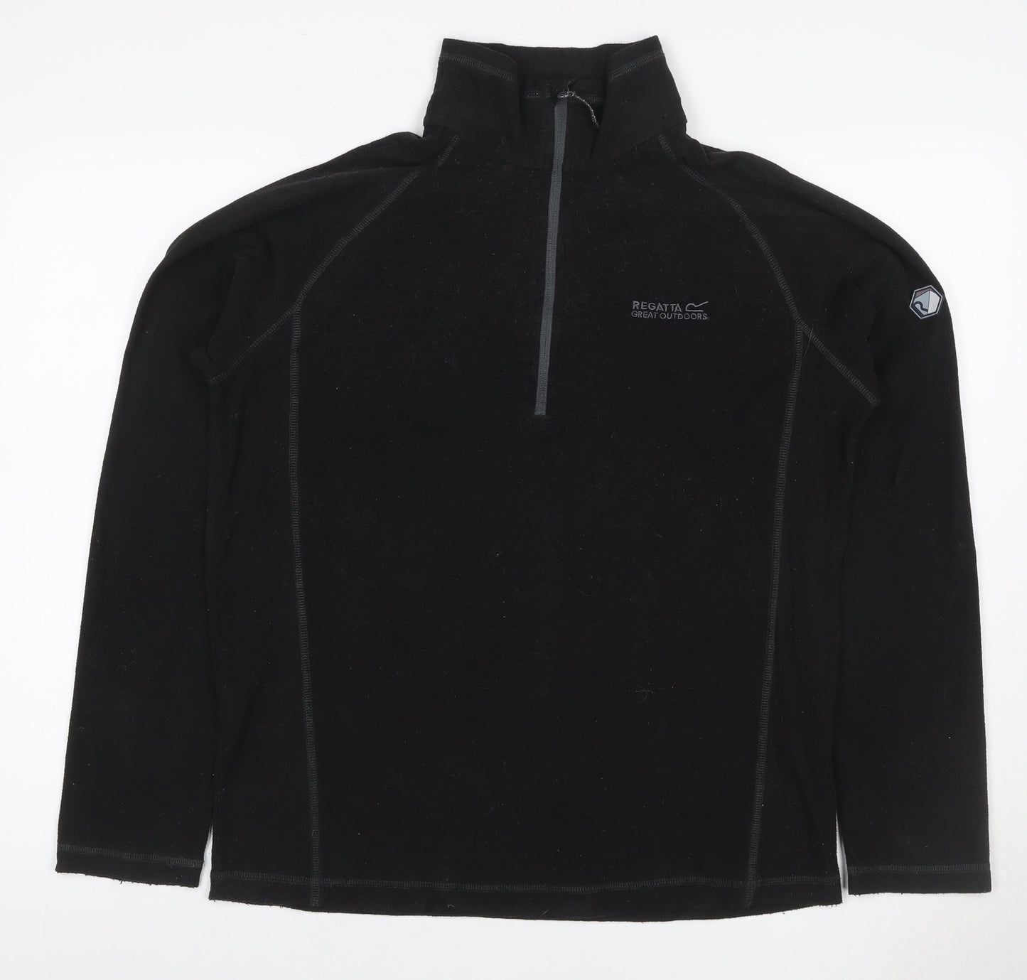 Regatta Men’s Black L 1/4 Zip Fleece Sweatshirt Outdoor