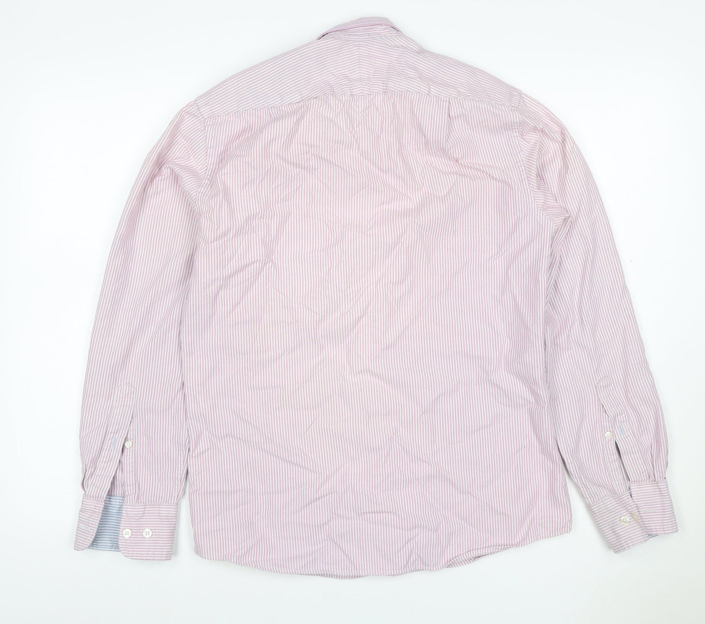 Charles Tyrwhitt Men Pink Stripe Slim Fit Cotton Shirt Size S