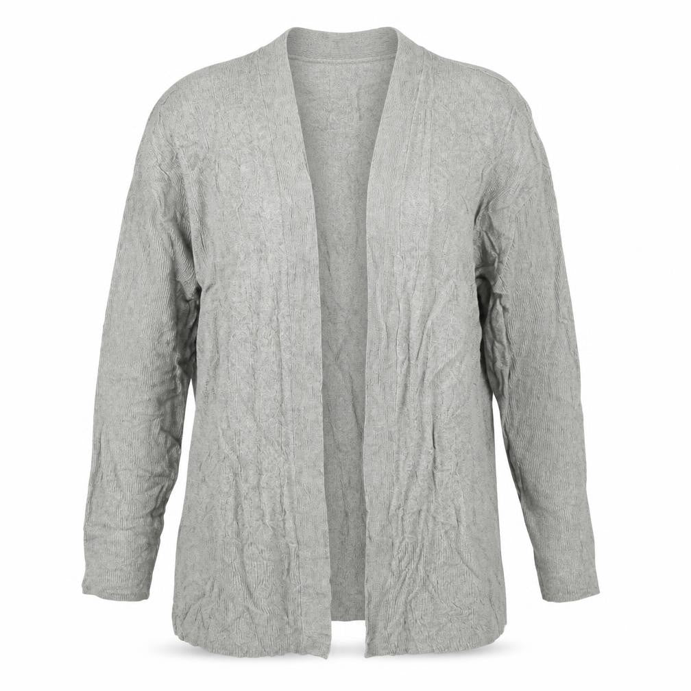 Marks & Spencer Women Grey M Open Knit Cardigan Long Sleeve