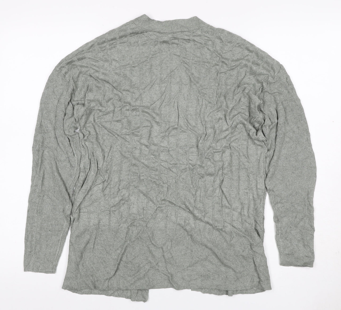 Marks and Spencer Women Grey M Open Knit Cardigan Long Sleeve
