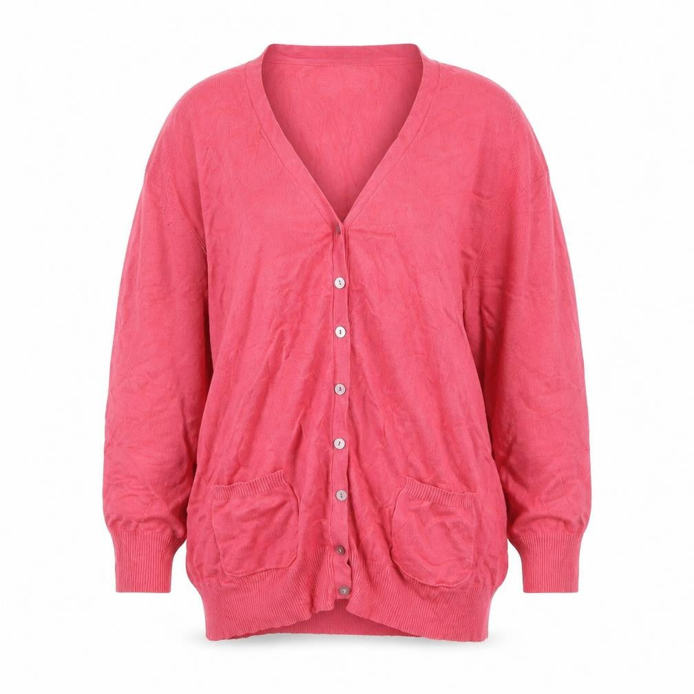 Capsule Women’s Pink UK 14 V-Neck Button Pocket Knit Cardigan