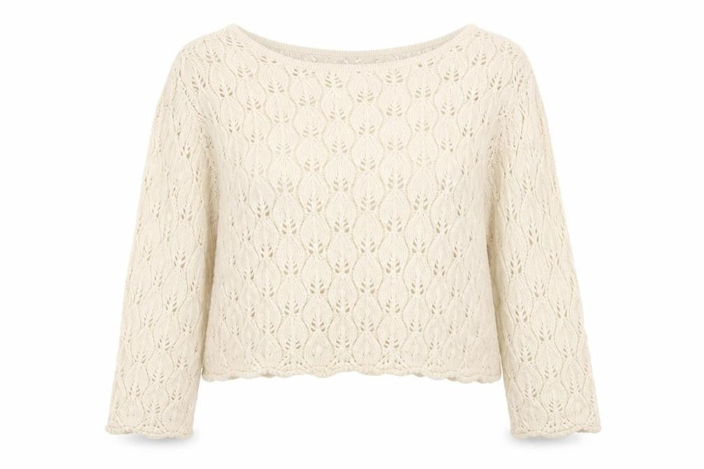 Alex & Co Women Ivory UK 20 Wool Blend Open Knit Pullover Jumper