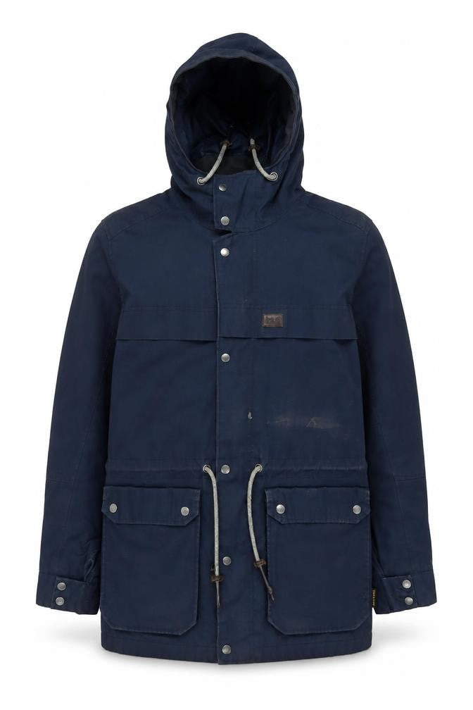 Front view of Jack Wolfskin women’s blue uk 34 s hooded texapore parka outdoor jacket