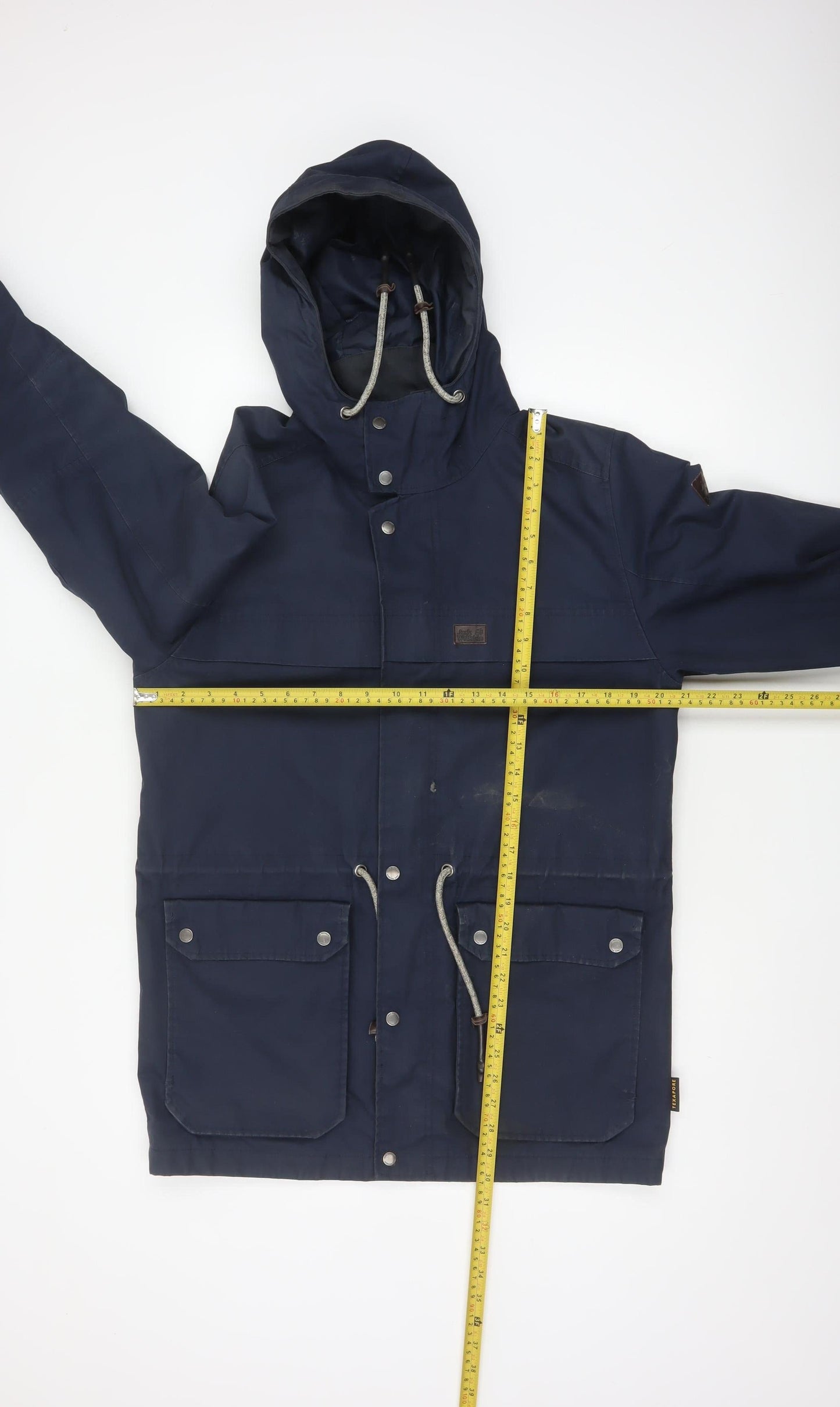 Jack Wolfskin Men's Blue UK 34 S Hooded Texapore Parka Outdoor Jacket