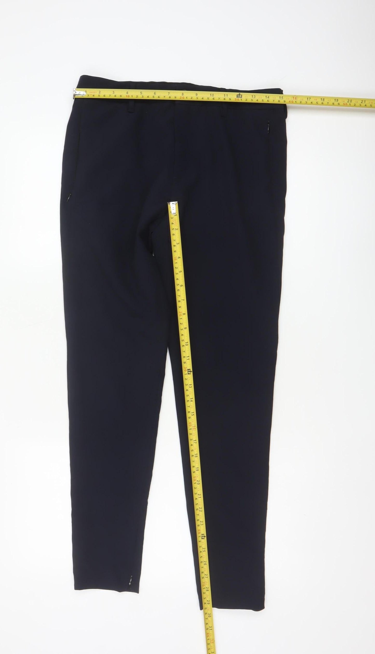 Zara Women’s Navy Blue UK 10 Tapered Tailored Dress Trousers