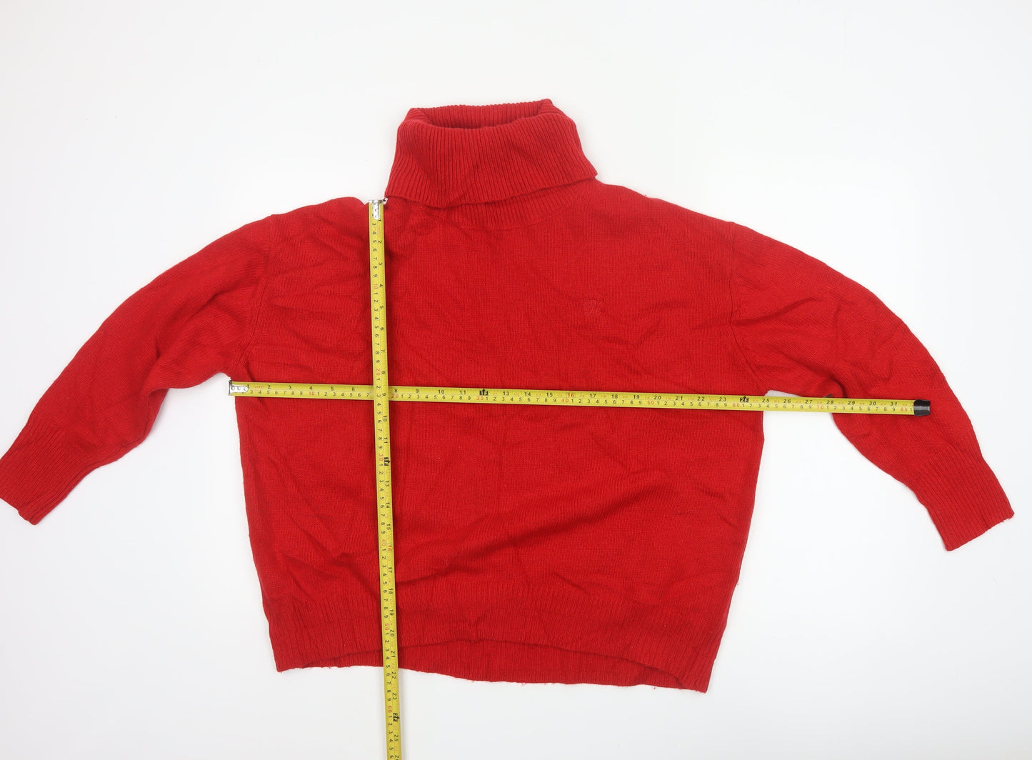 Next Women Red UK 16 Roll Neck Knit Pullover Jumper Logo