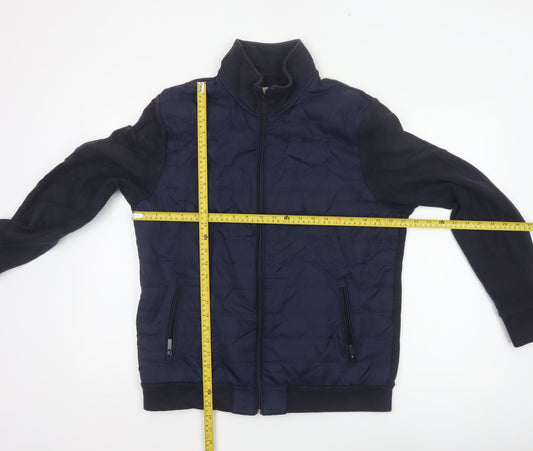 Jasper Conran Men’s Blue L Quilted Puffer Jacket Full Zip