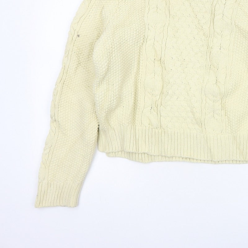 Whistles Women Ivory L Cable Knit Crew Neck Relaxed Jumper