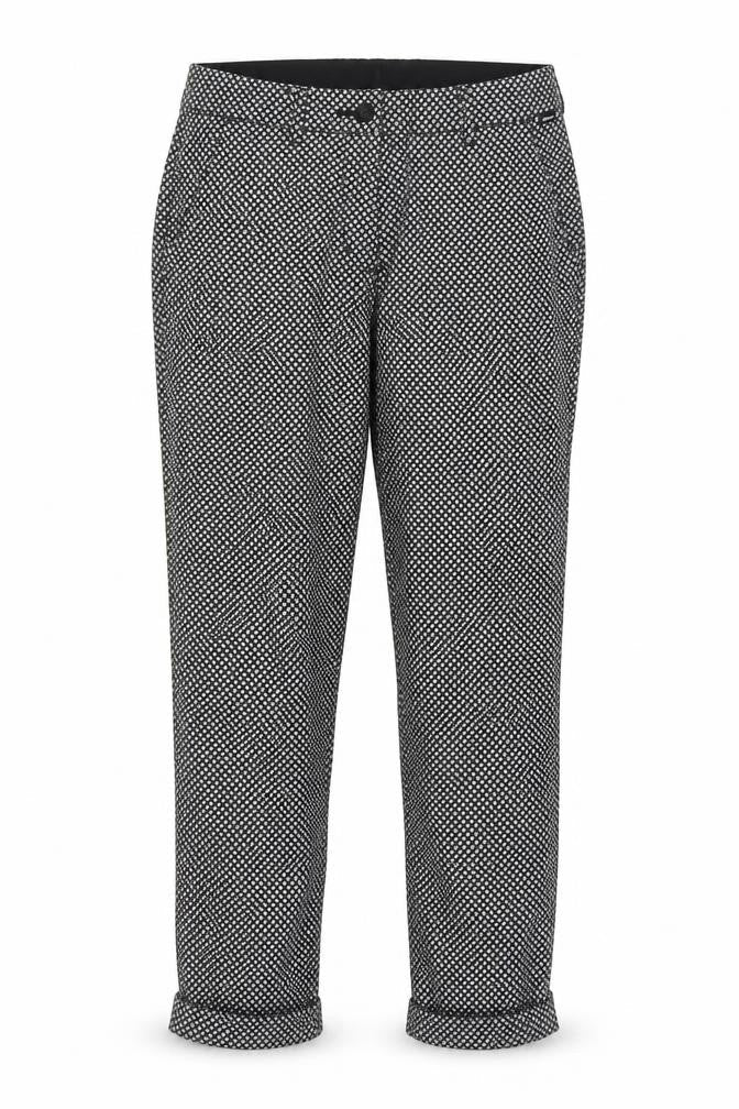 Rohan Women’s Black Geometric Straight Travel Trousers UK 8 Regular