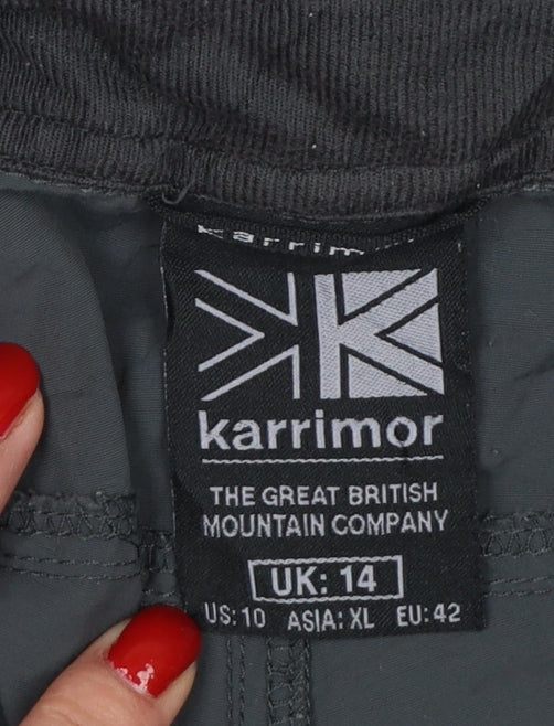 Karrimor Women Black UK 14 Convertible Cargo Trousers Outdoor Pockets