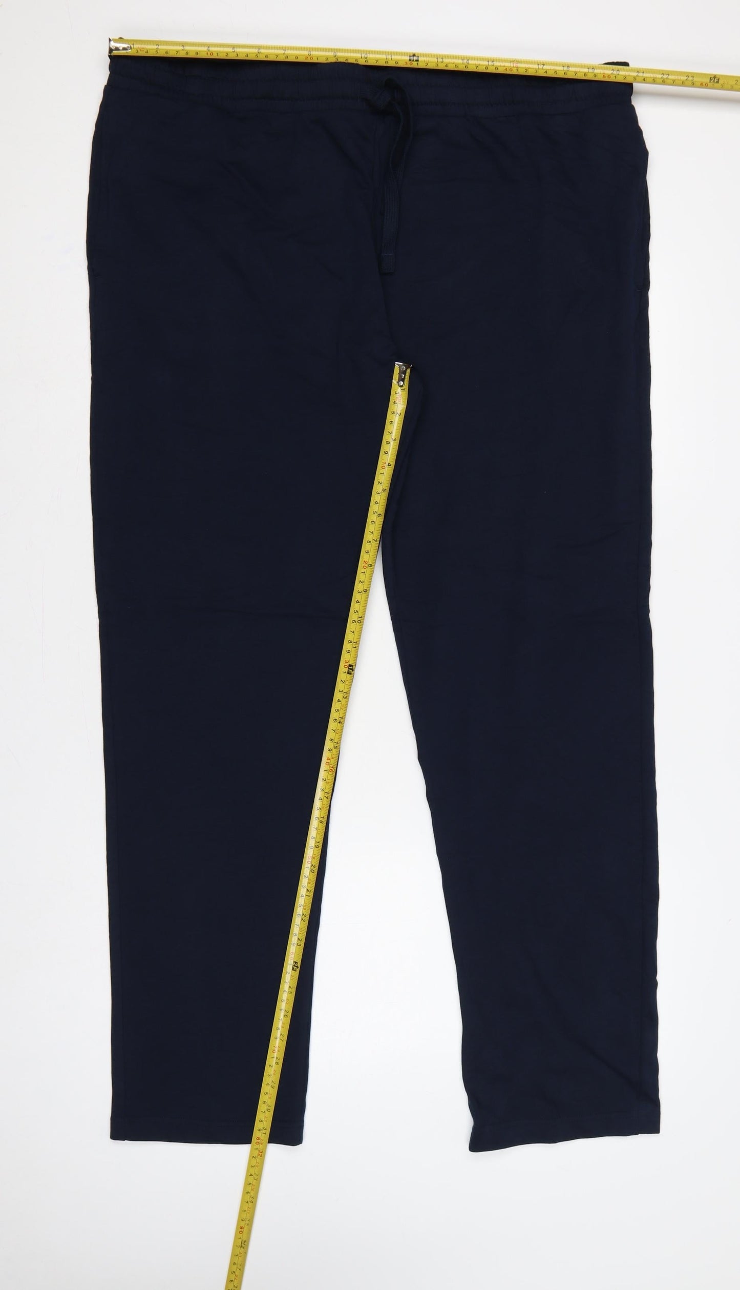 Marks and Spencer Men Blue 2XL Long Jogger Trousers Elastic Waist