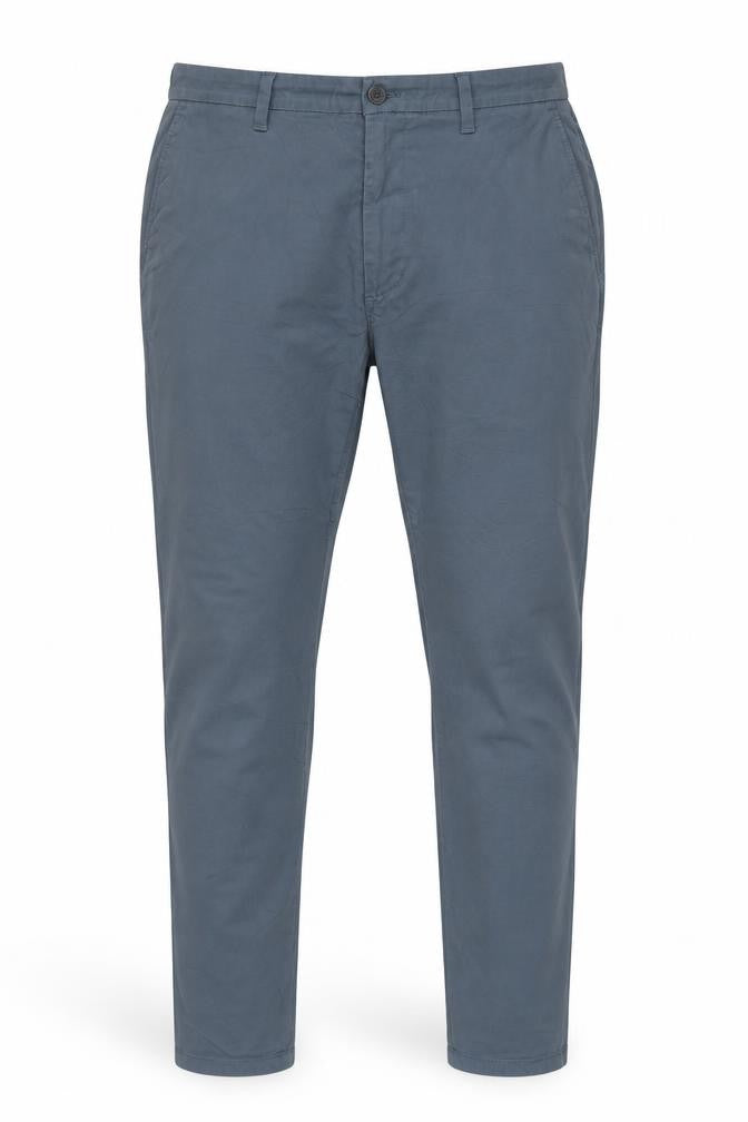 Marks & Spencer Men Grey 38/29 Skinny Fit Cotton Stretch Chino Trousers