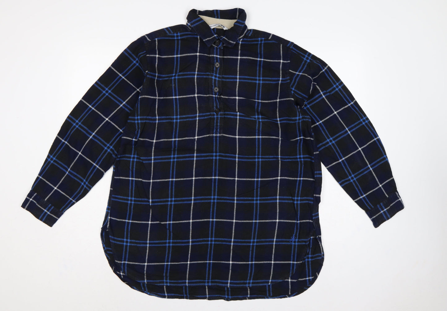 JW Anderson Women’s Blue Check Cotton Tunic Shirt Size S