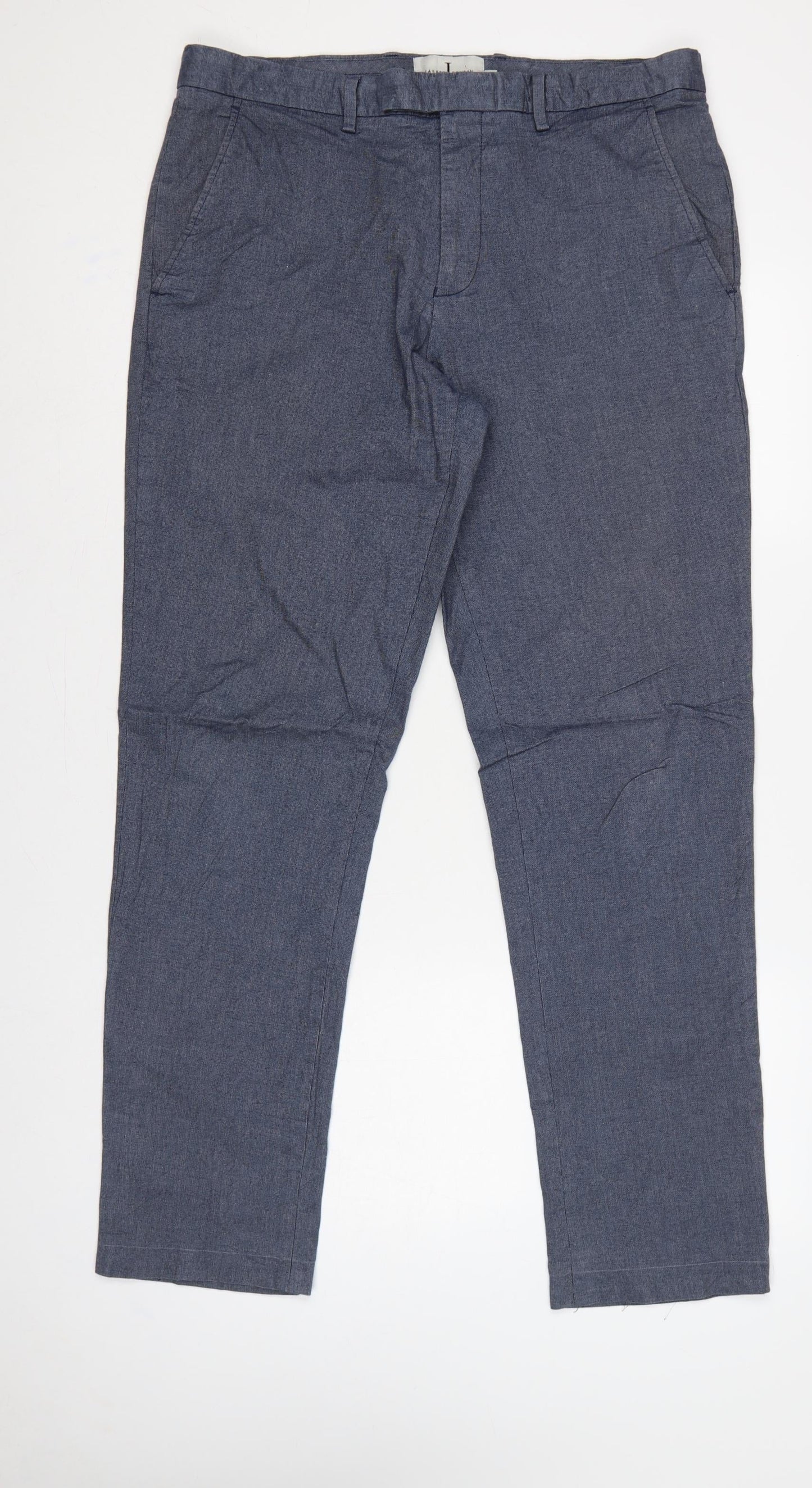 Jasper Conran Men’s Blue Cotton Chino Trousers 36R Regular