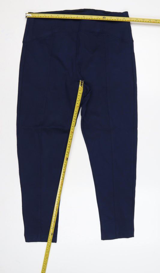 Marks and Spencer Women Blue UK 14 High Rise Stretch Leggings
