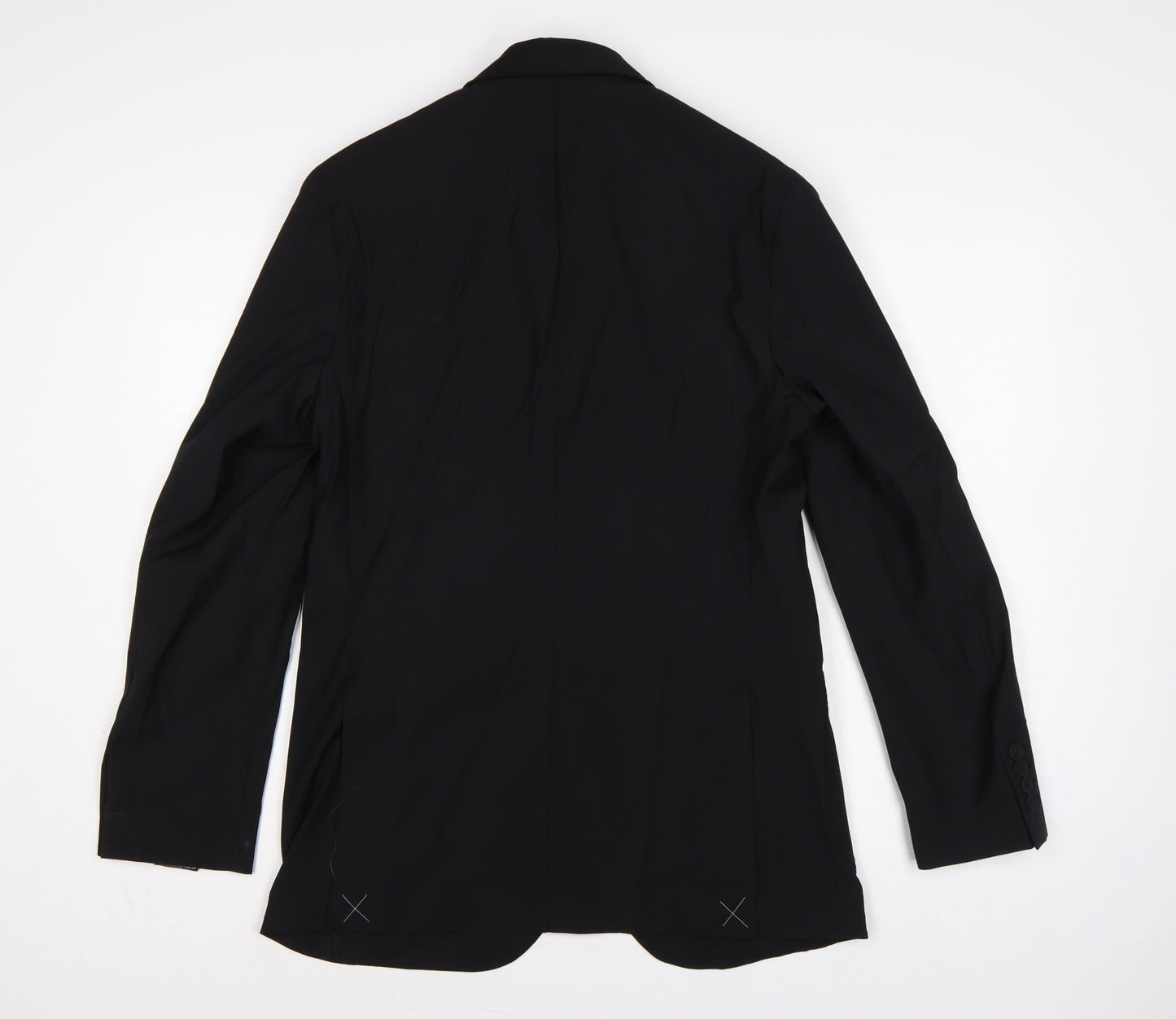 Autograph Men’s Black Small Wool Blend Stretch Performance Blazer