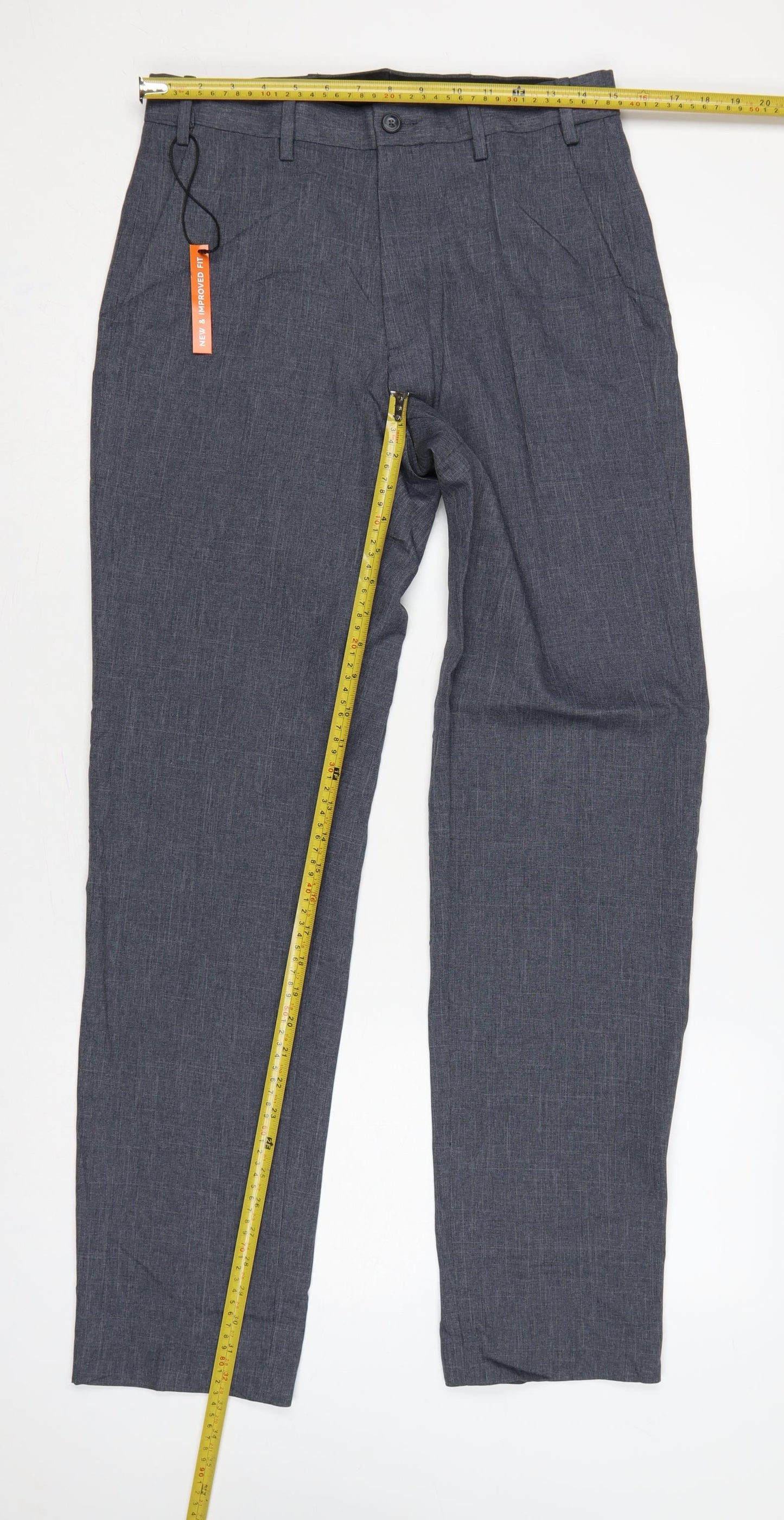 M&S Men’s Grey Regular Fit Straight Trousers W30 L33