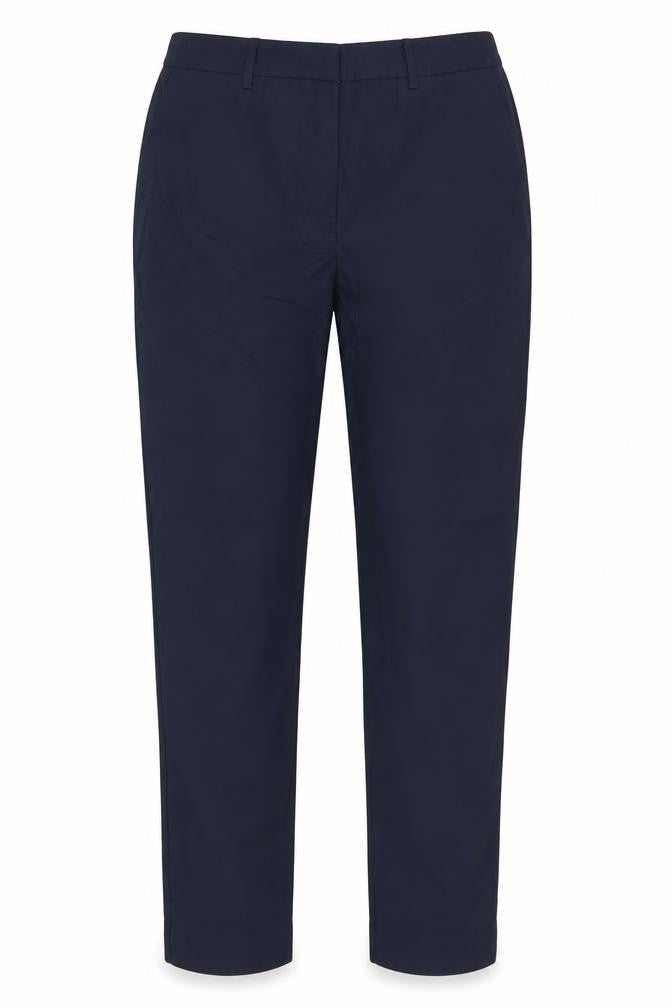 Marks & Spencer Women Blue UK 10 Regular Tapered Tailored Trousers