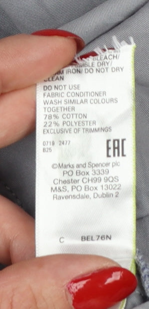 Marks and Spencer Blue Harbour Men Grey 32in Regular Chino Trousers