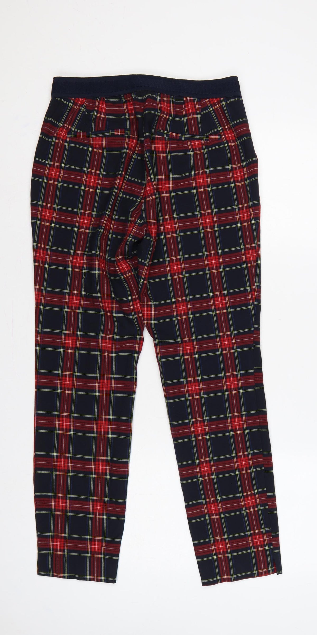 Zara Women’s Multicoloured Plaid Tapered Trousers UK 12