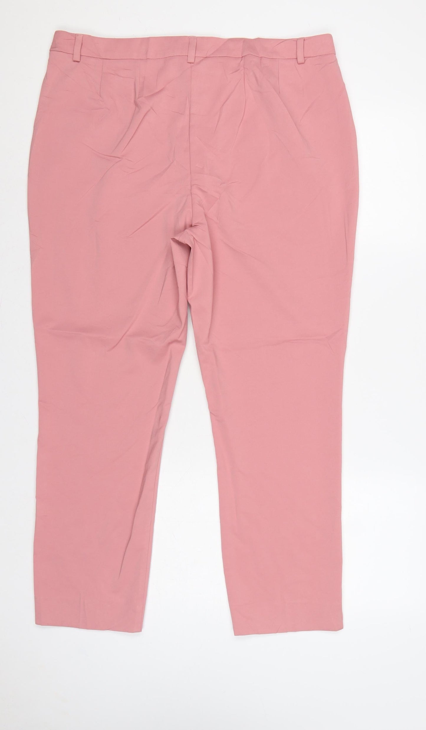 M&S Women Pink UK 16 The Mia Slim Tapered Tailored Trousers