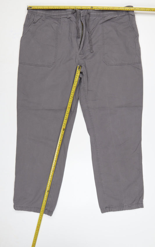 Marks and Spencer Men's Grey 44in Cotton Jogger Trousers 29in Leg