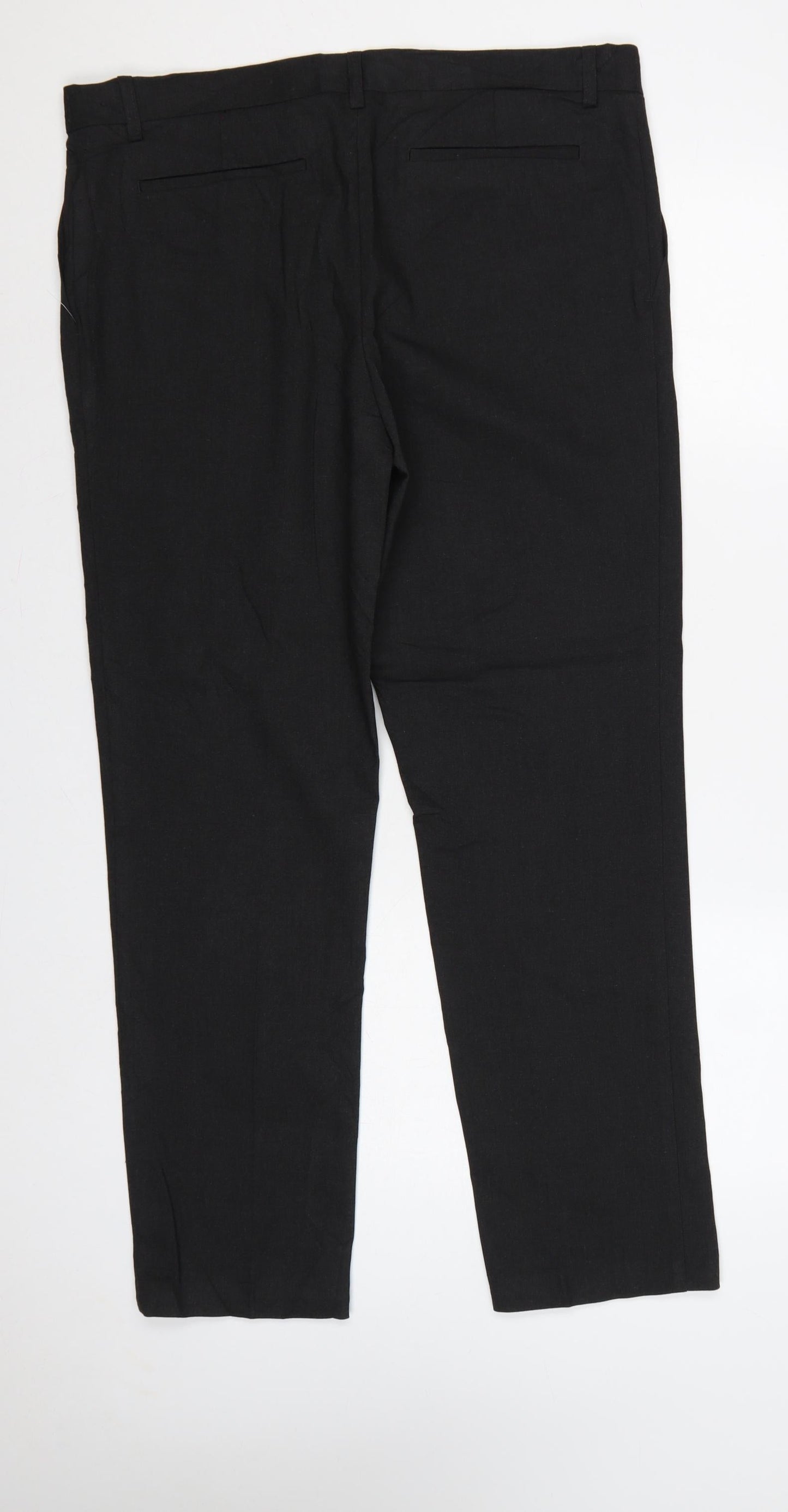 Marks & Spencer Boys Black 18 Plus School Dress Trousers 36in Waist