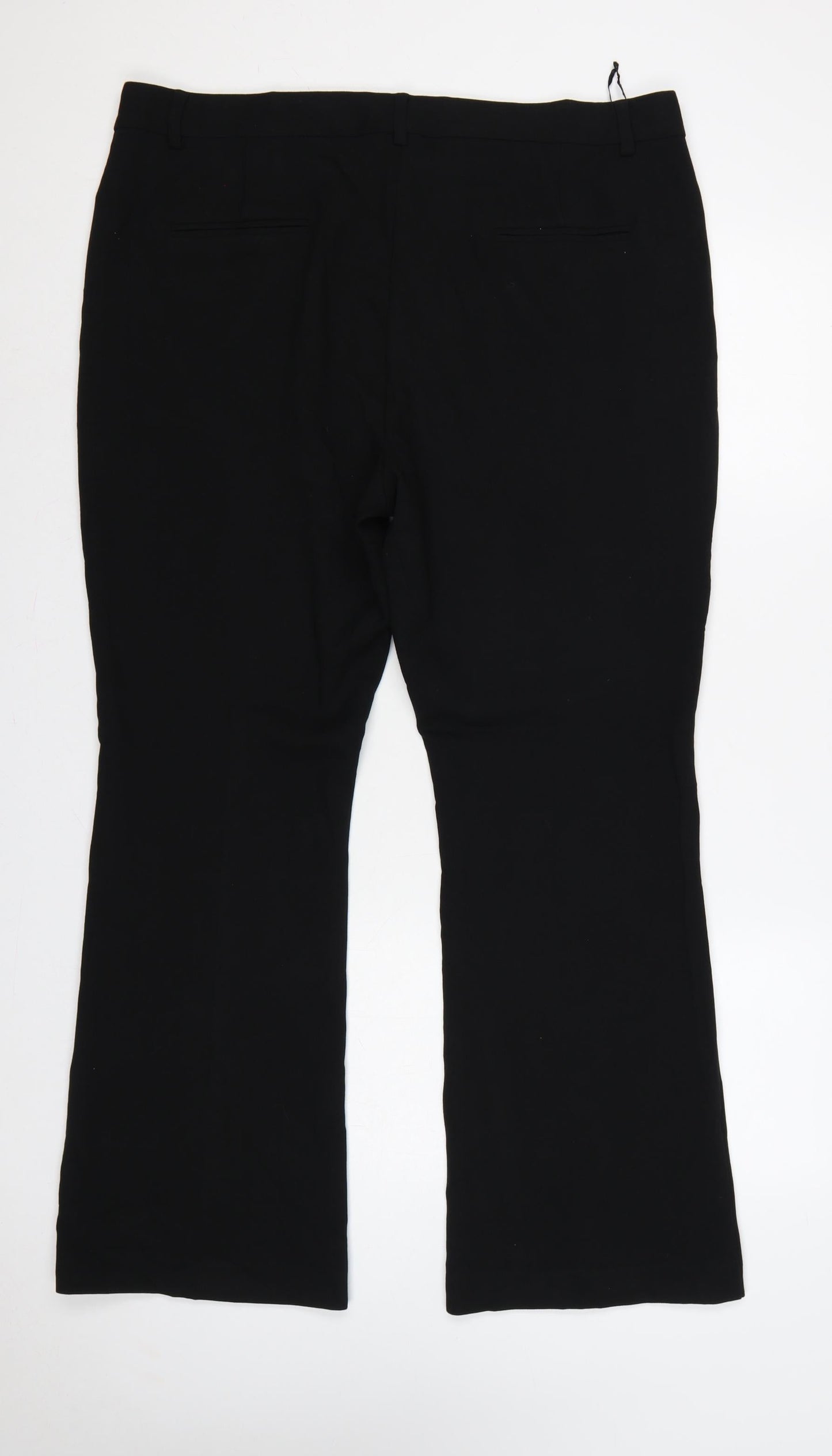 M&S Women’s Black UK 18 Regular Flared Tailored Work Trousers