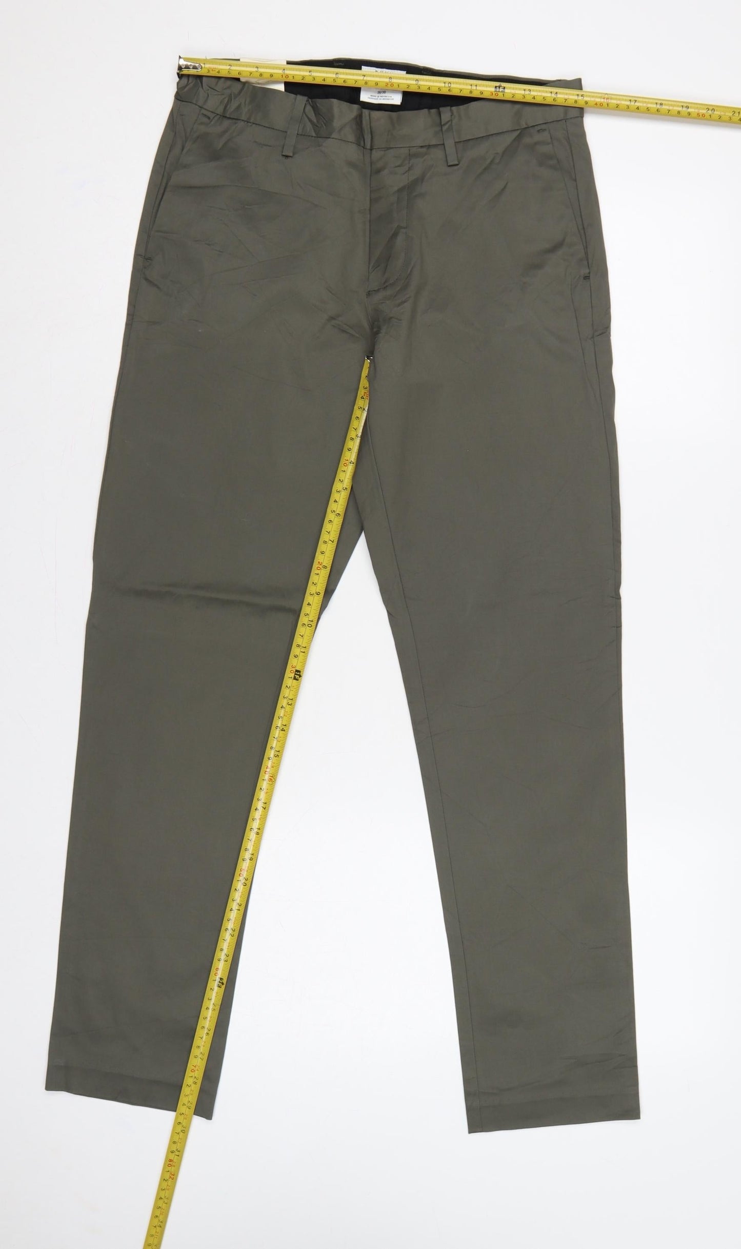 DKNY Men’s Green 29/30 Stretch Chino Straight Trousers