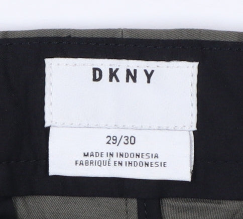 DKNY Men’s Green 29/30 Stretch Chino Straight Trousers