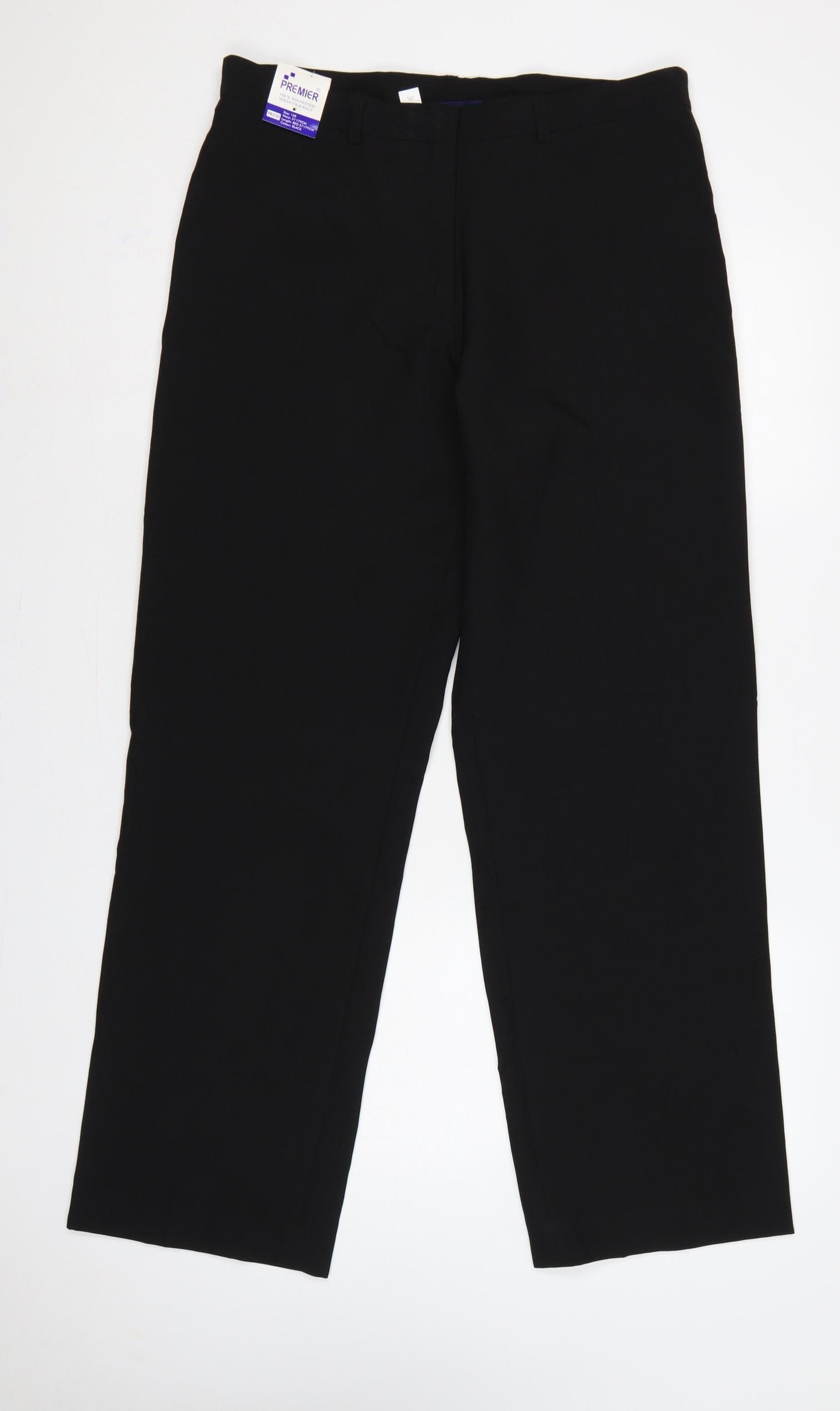 Premier Women’s Black Size 16R Straight Leg Workwear Trousers PR530