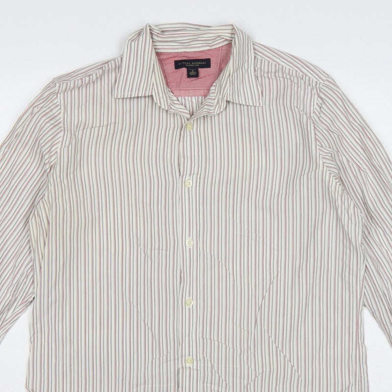 Banana Republic Men’s S Multicoloured Striped Classic Fit Button-Up Shirt