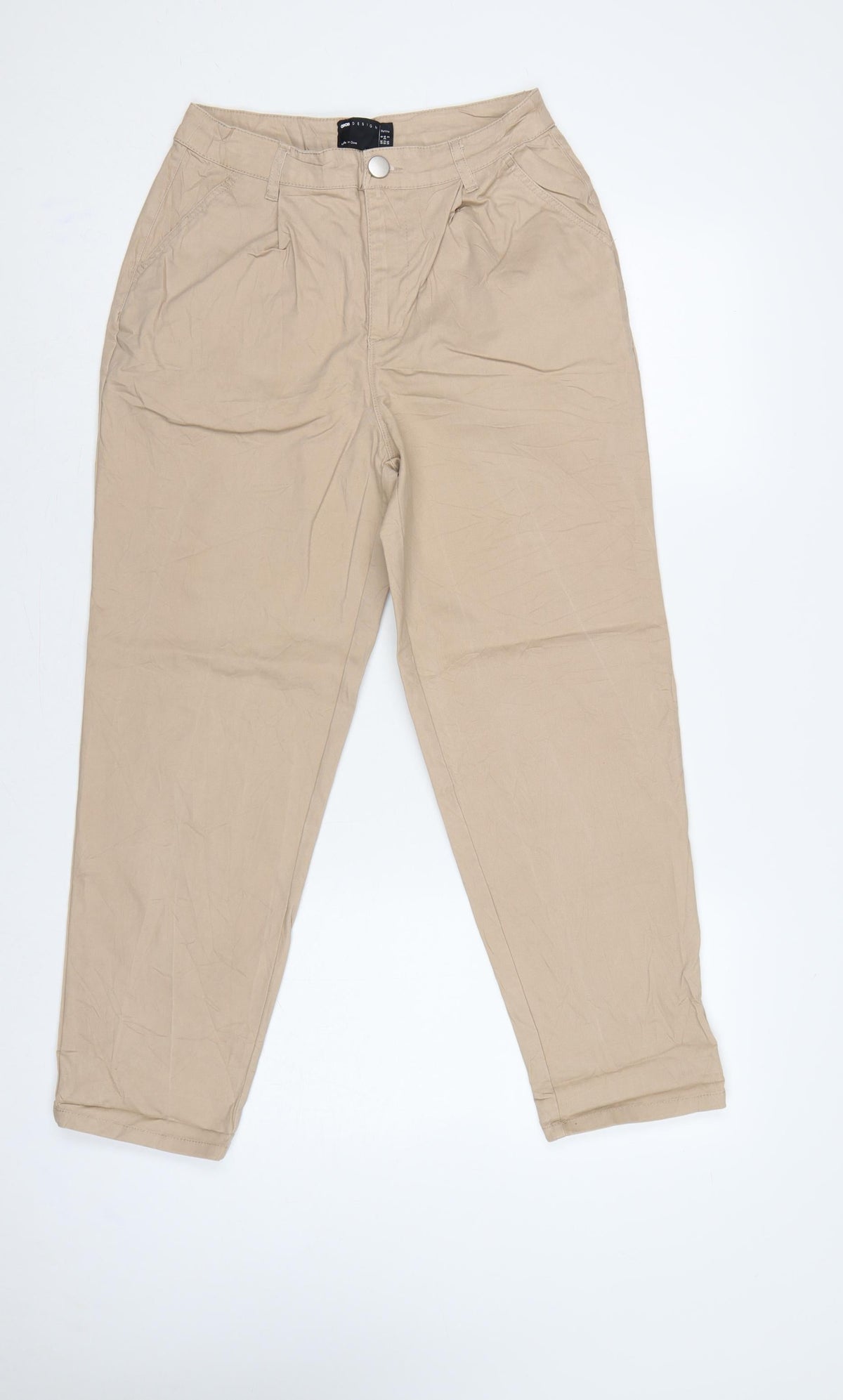 ASOS DESIGN Women’s Beige Petite UK 6 Tapered Chino Trousers